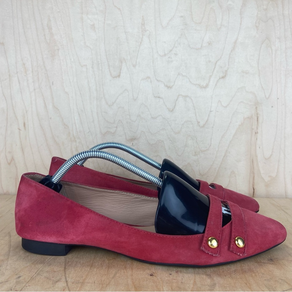 Kate Spade New York Red Suede Slip On Flats Shoes Women’s Size 8
